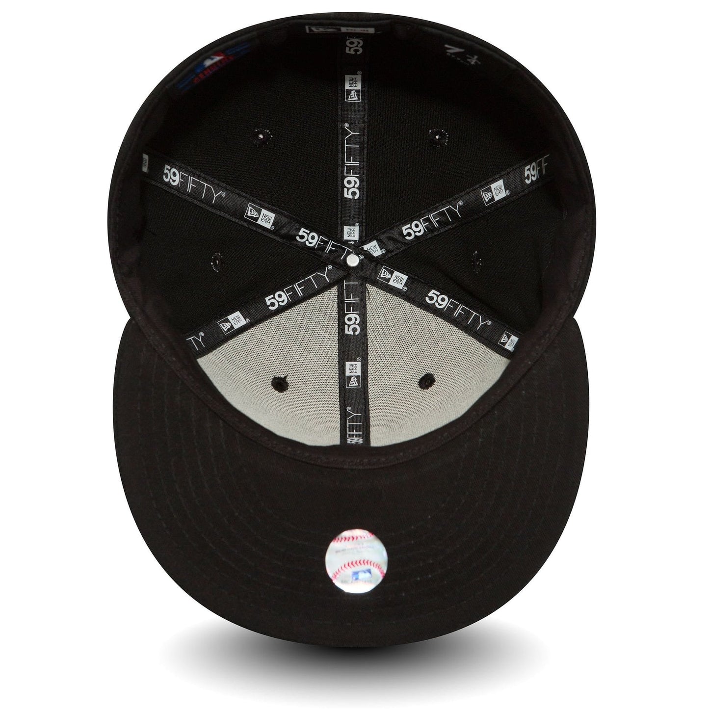 New York Yankees MLB League Essential 59FIFTY Fitted New Era Black Black Official Team Hat Sports Fan Cap Official MLB Team Hat Baseball Fan Cap