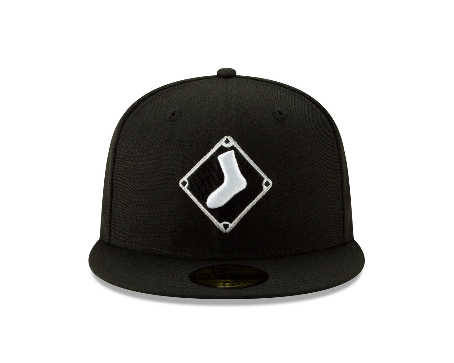 Chicago White Sox New Era Diamond Alternate Logo 59FIFTY Fitted Hat - Black Official Team Hat Sports Fan Cap Official MLB Team Hat Baseball Fan Cap