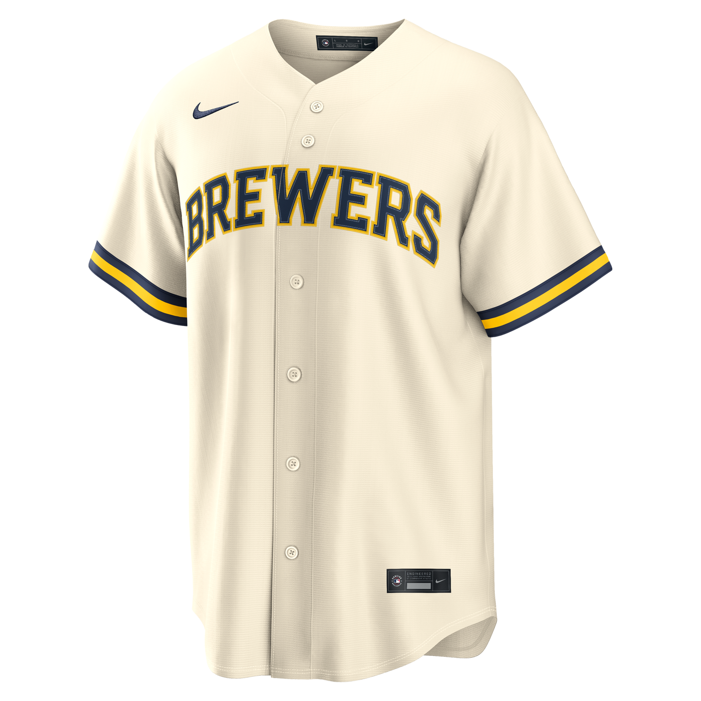 Men s Milwaukee Brewers Nike Cream Home Replica Team Jersey Official Team Jersey Sports Fan Apparel Official MLB Team Apparel Baseball Fan Gear