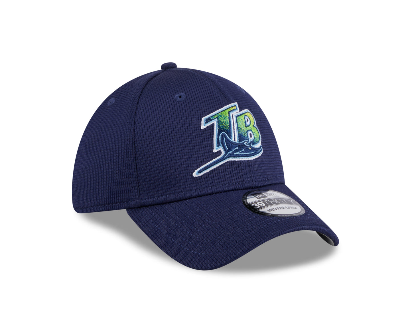 Men s Tampa Bay Rays New Era 2024 Batting Practice Navy 39THIRTY Flex-Fit Hat Official Team Hat Sports Fan Cap Official MLB Team Hat Baseball Fan Cap