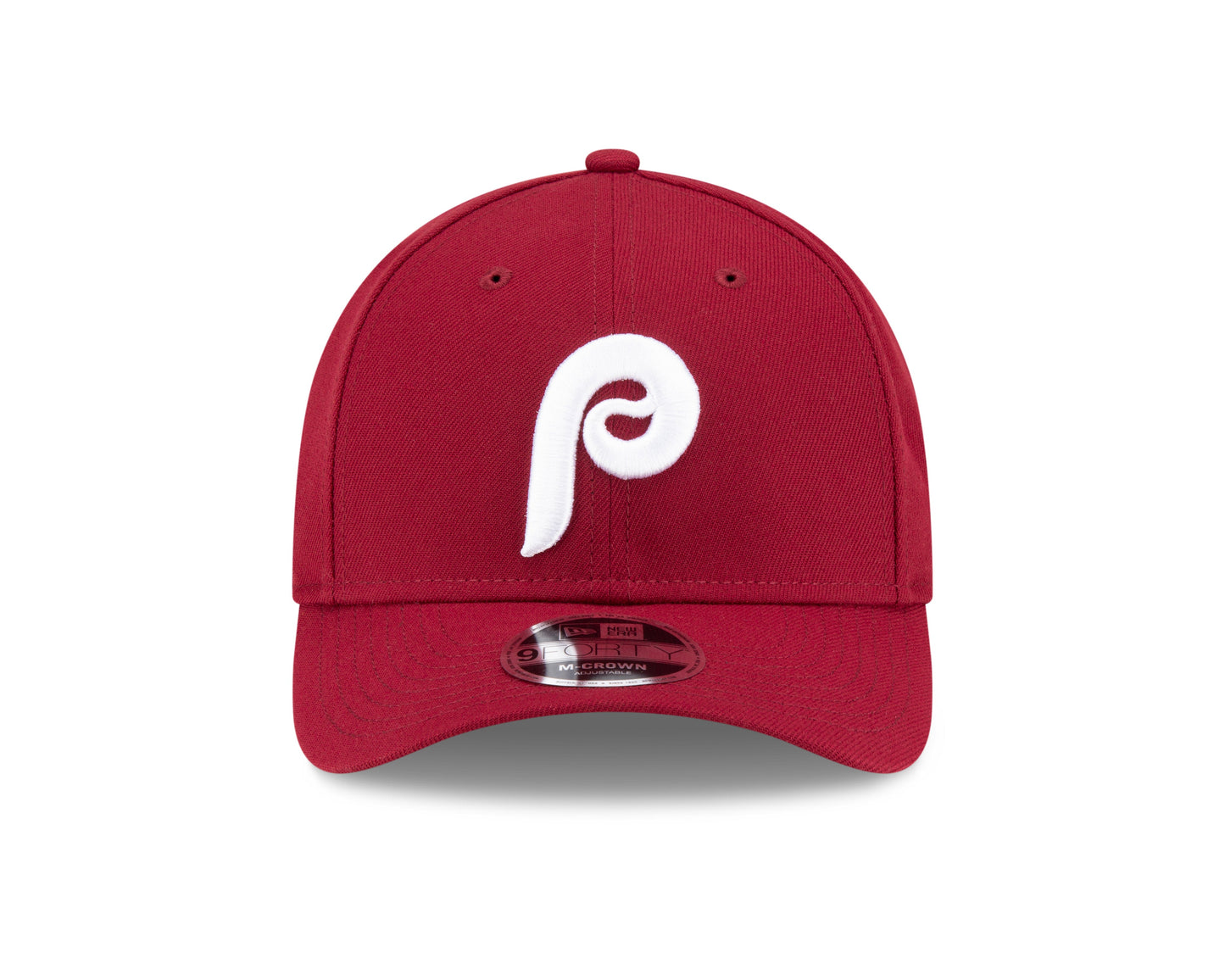 Philadelphia Phillies Crimson Alternate New Era Player Replica M-Crown 9FORTY Adjustable Hat Official Team Hat Sports Fan Cap Official MLB Team Hat Ba