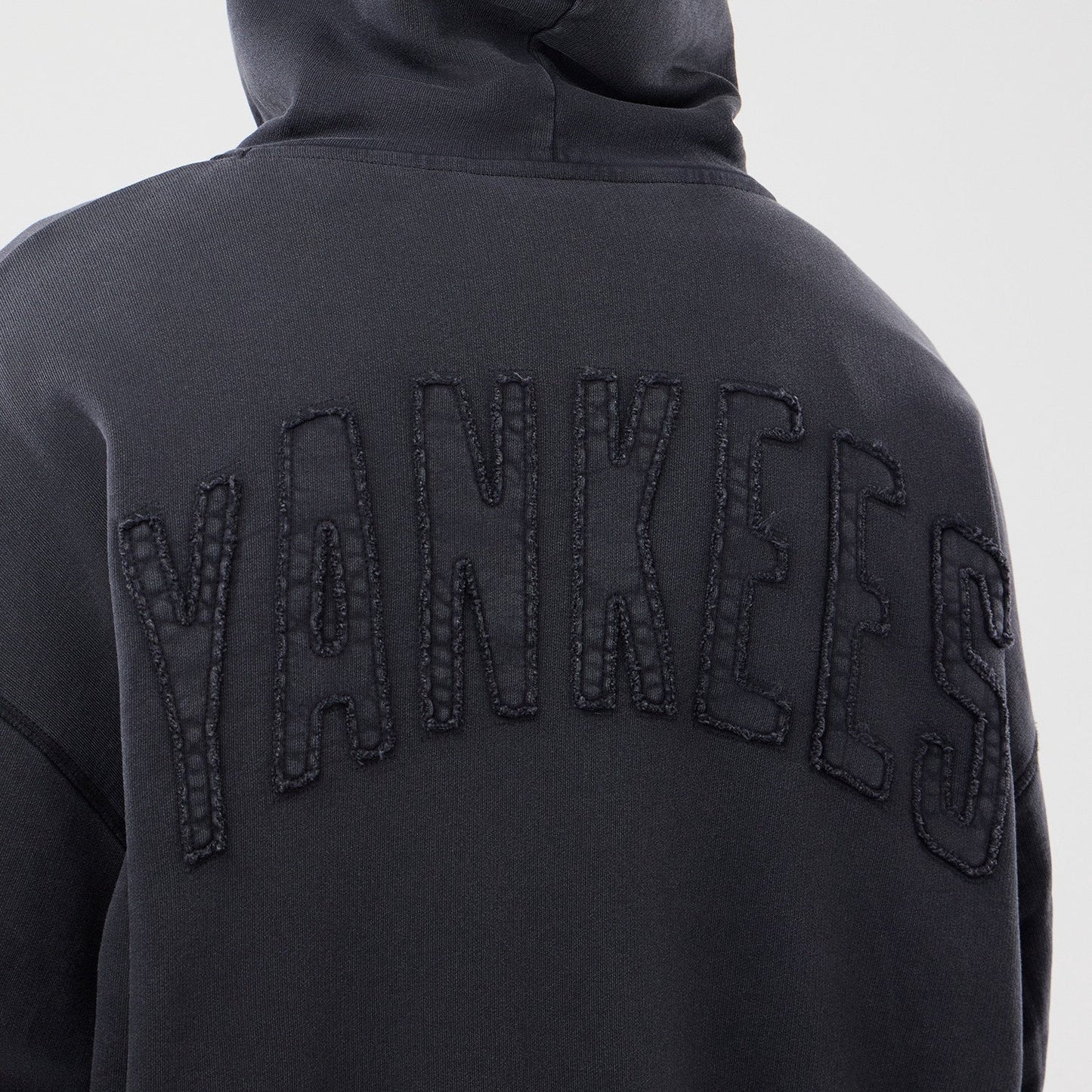 MLB Washed Full Zip Hoodie New York Yankees Black Official Sports Fan Gear Official MLB Team Apparel Baseball Fan Gear