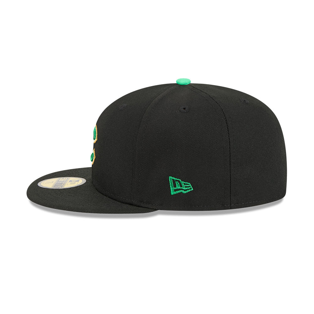 Men s Chicago Cubs New Era Black 2026 St Patrick s Day Authentic Collection On-Field 59FIFTY Fitted Hat Official Team Hat Sports Fan Cap Official MLB