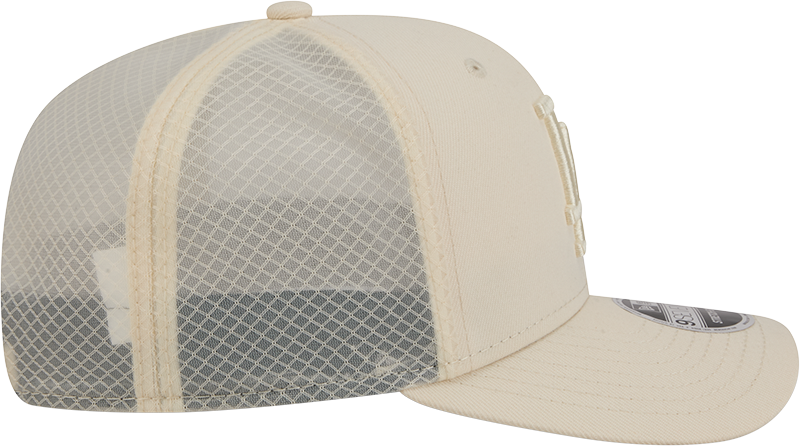 Men s Los Angeles Dodgers New Era Light Beige Color Pack 9SEVENTY Trucker Adjustable Hat Official Team Hat Sports Fan Cap Official MLB Team Hat Baseba