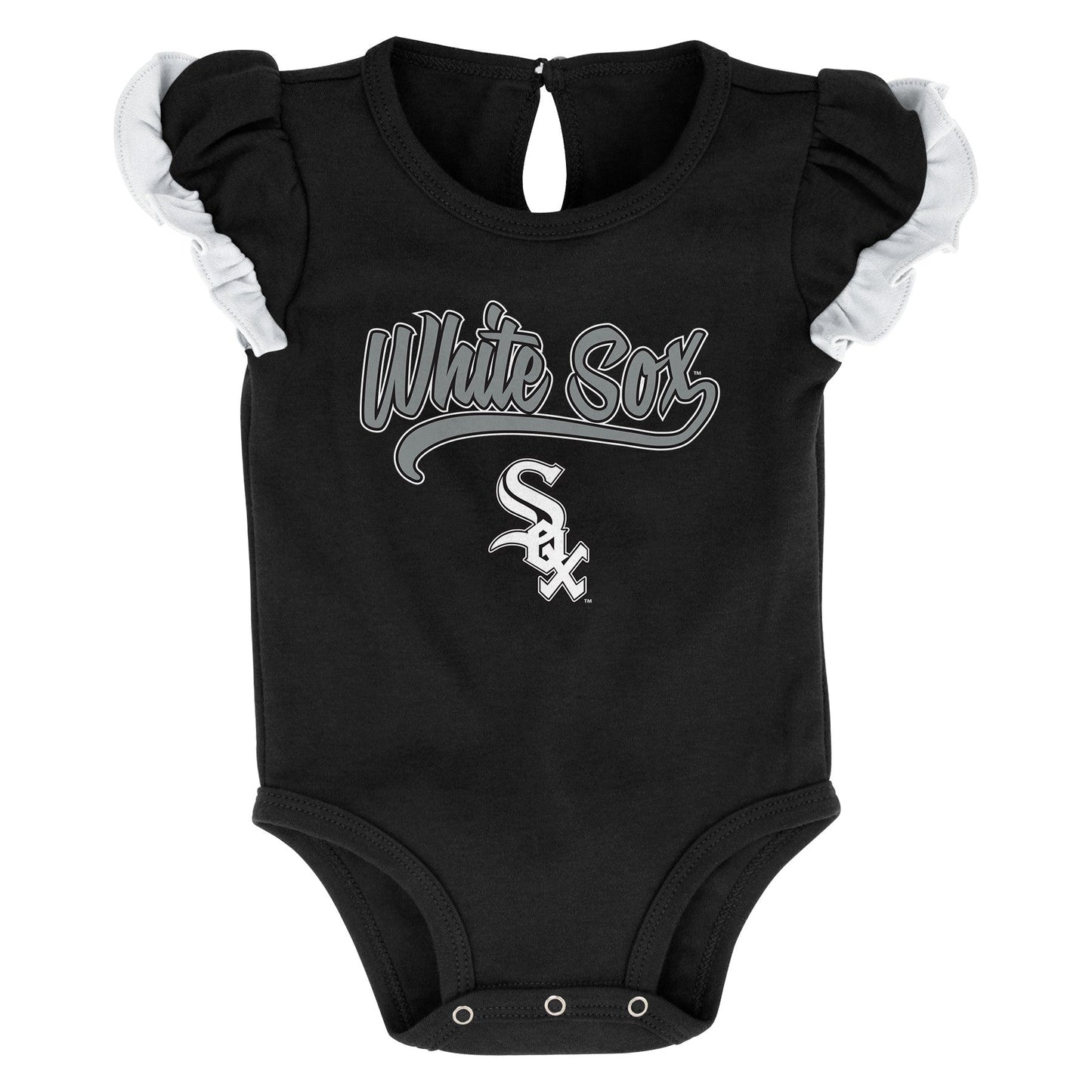 Infant Girls Mlb Chicago White Sox Scream And Shout Short Sleeve 2 Pack Creeper Set Popular MLB Style Fan Collection