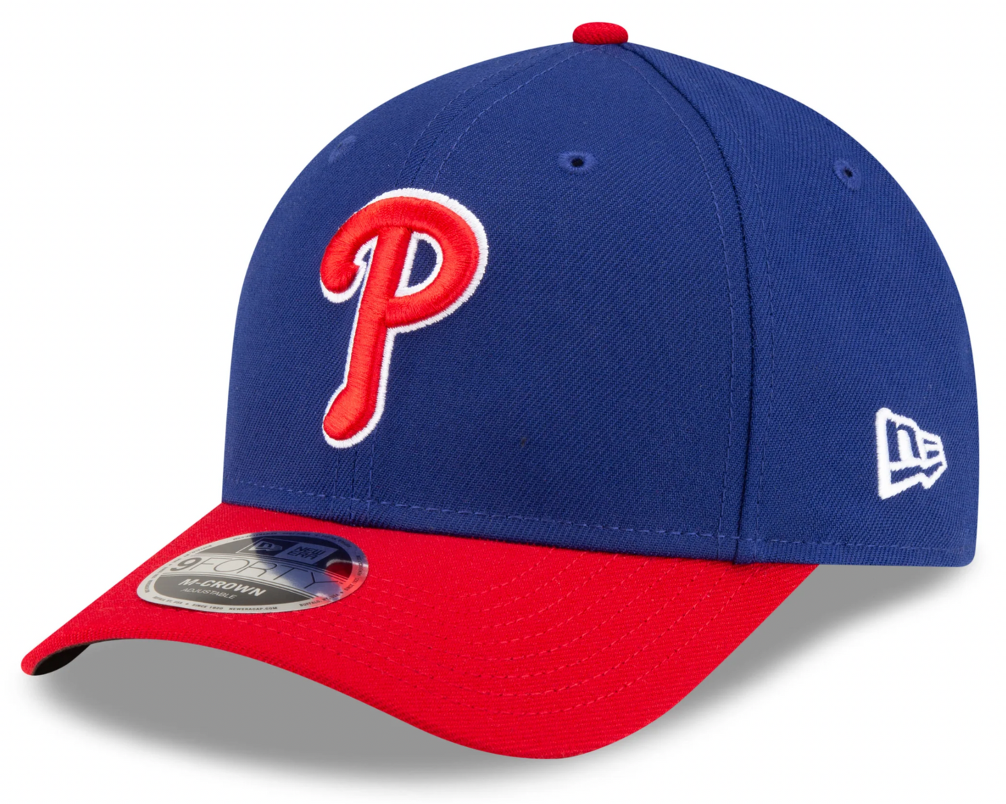 Philadelphia Phillies 2 Tone Royal Red Alternate New Era Player Replica M-Crown 9FORTY Adjustable Hat Official Team Hat Sports Fan Cap Official MLB Te