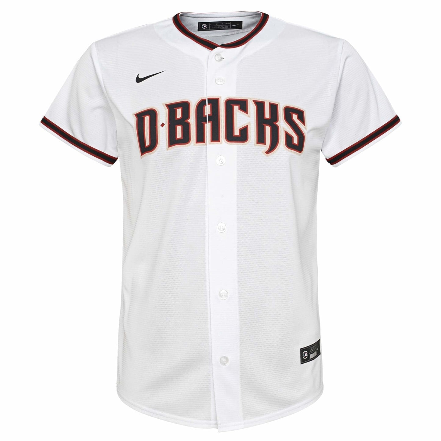 Youth Nike Arizona Diamondbacks Home White Replica Jersey Official Team Jersey Sports Fan Apparel Official MLB Team Apparel Baseball Fan Gear