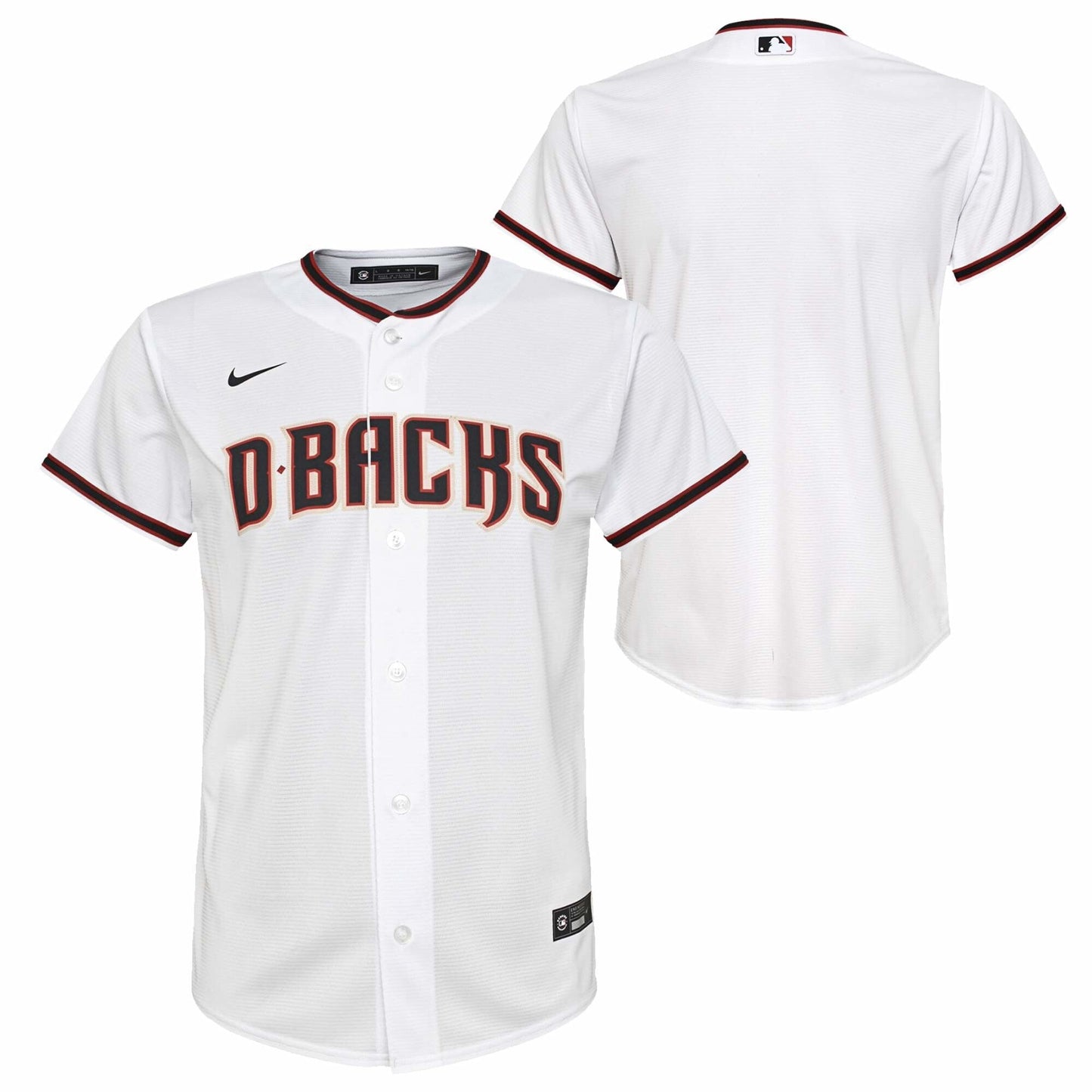 Youth Nike Arizona Diamondbacks Home White Replica Jersey Official Team Jersey Sports Fan Apparel Official MLB Team Apparel Baseball Fan Gear