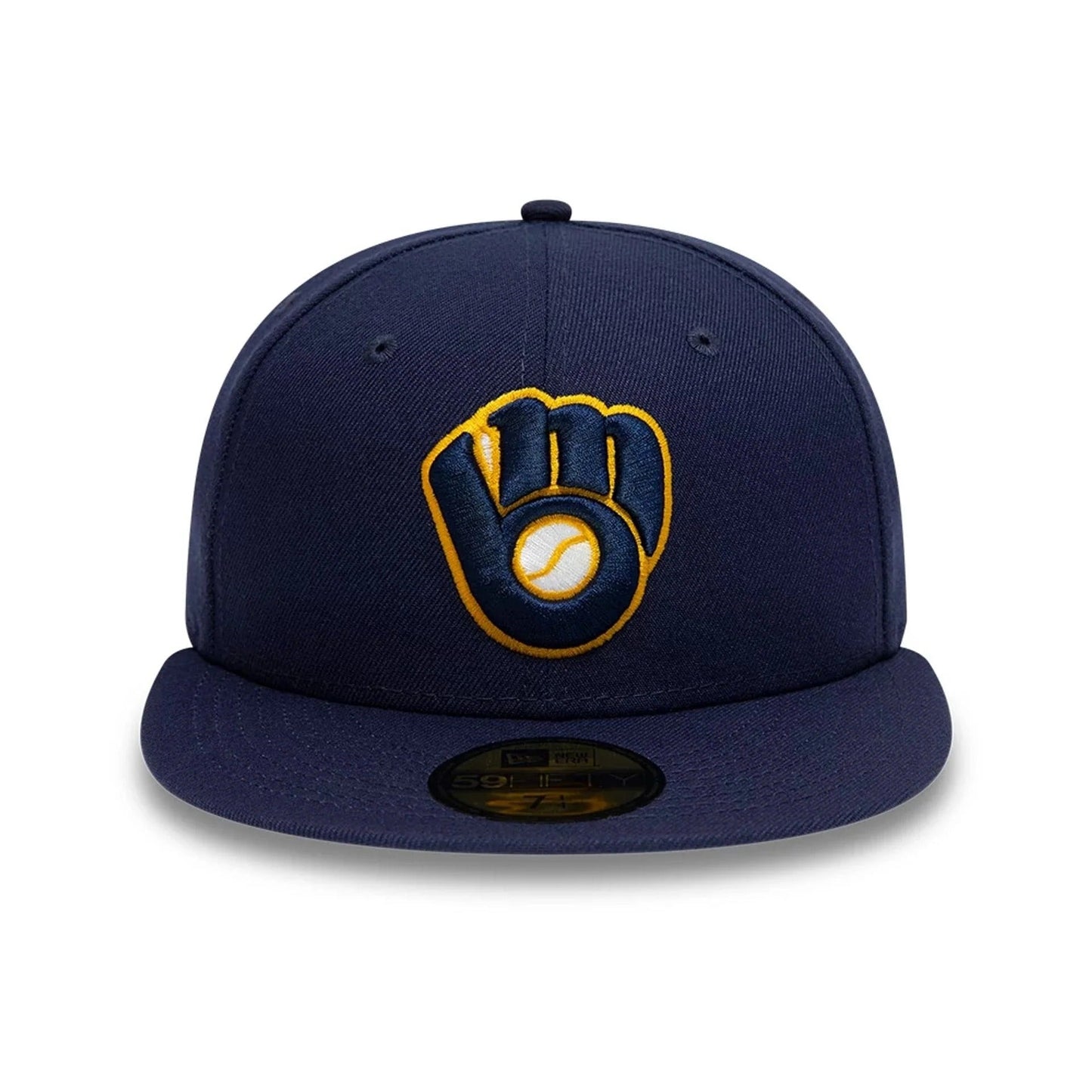Milwaukee Brewers MLB AC Perf 59FIFTY Fitted New Era Blue Official Team Hat Sports Fan Cap Official MLB Team Hat Baseball Fan Cap
