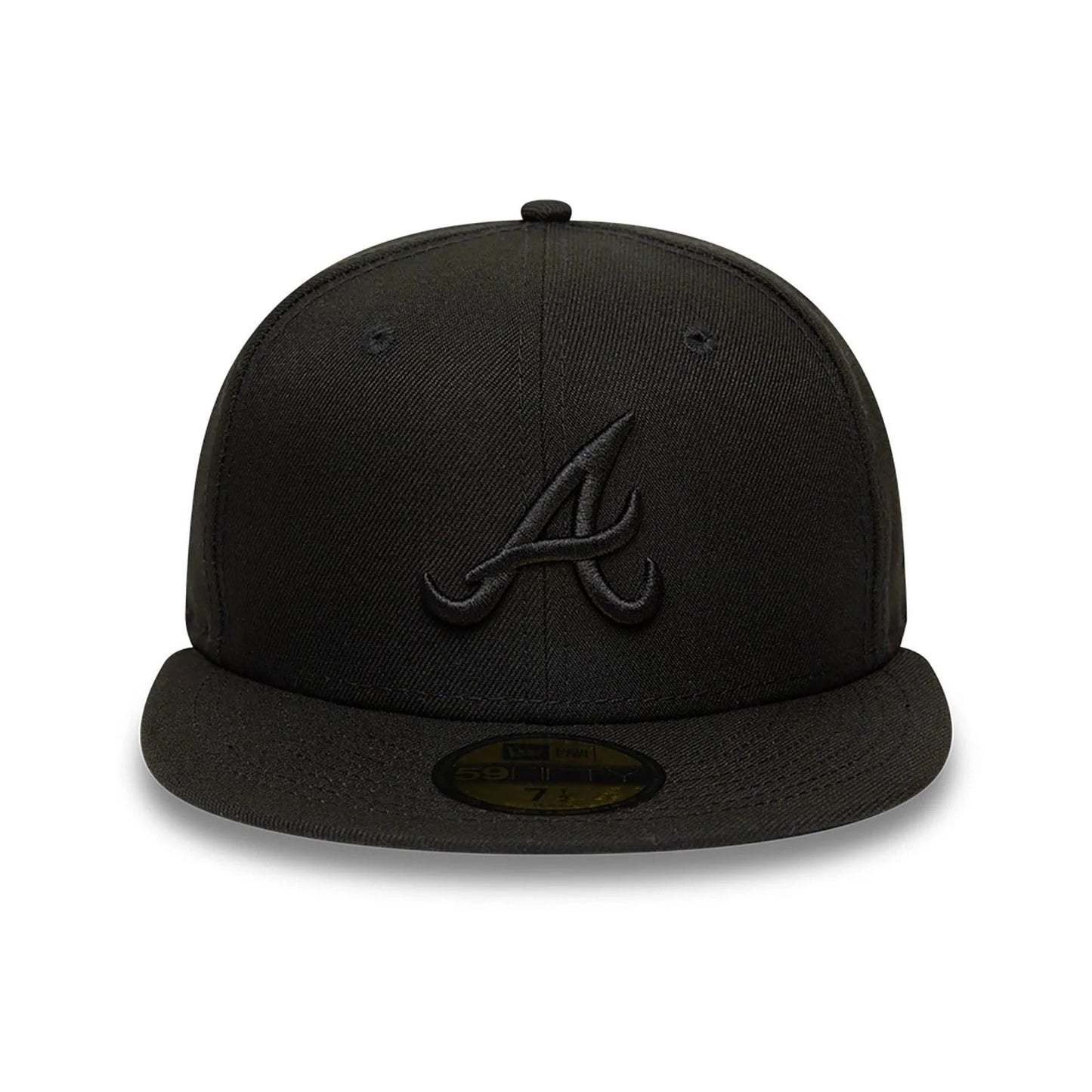 Atlanta Braves MLB League Essential 59FIFTY Fitted New Era Black Black Official Team Hat Sports Fan Cap Official MLB Team Hat Baseball Fan Cap