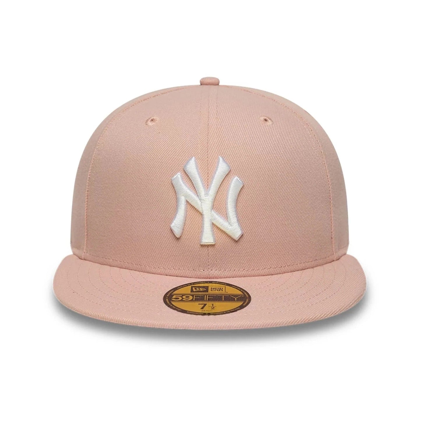 New York Yankees MLB League Essential 59FIFTY Fitted Cap New Era Pink White Official Team Hat Sports Fan Cap Official MLB Team Hat Baseball Fan Cap