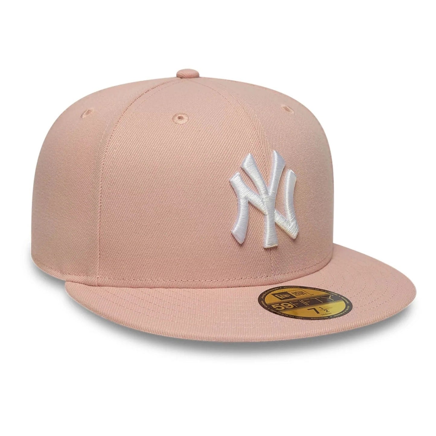 New York Yankees MLB League Essential 59FIFTY Fitted Cap New Era Pink White Official Team Hat Sports Fan Cap Official MLB Team Hat Baseball Fan Cap