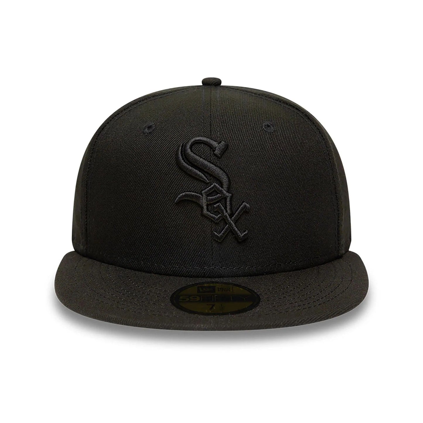 Chicago White Sox MLB League Essential 59FIFTY Fitted New Era Black Black Official Team Hat Sports Fan Cap Official MLB Team Hat Baseball Fan Cap