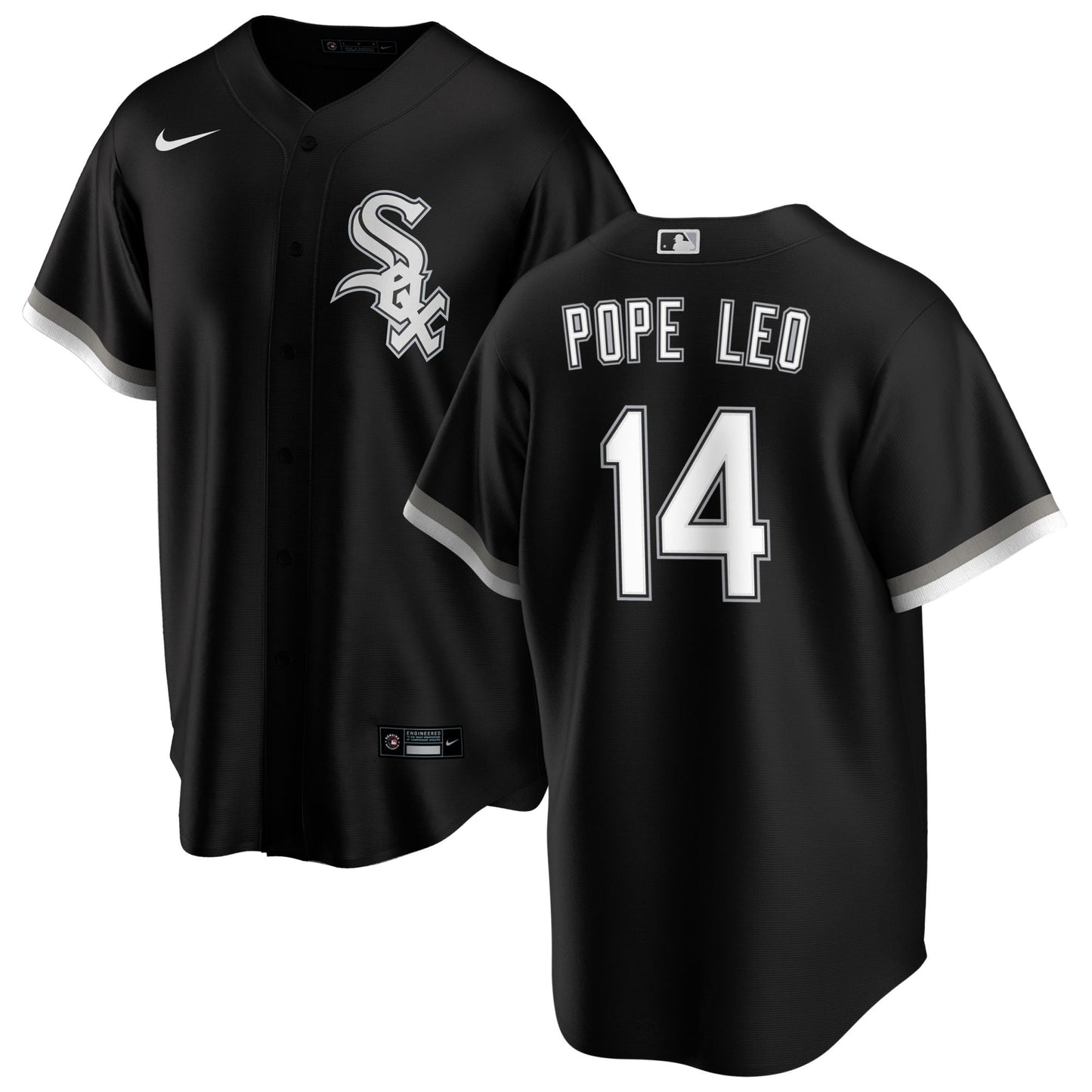 Pope Leo 14 Chicago White Sox NIKE Replica Men s Alternate Black Premium Twill Jersey Official Team Jersey Sports Fan Apparel Official MLB Team Appare