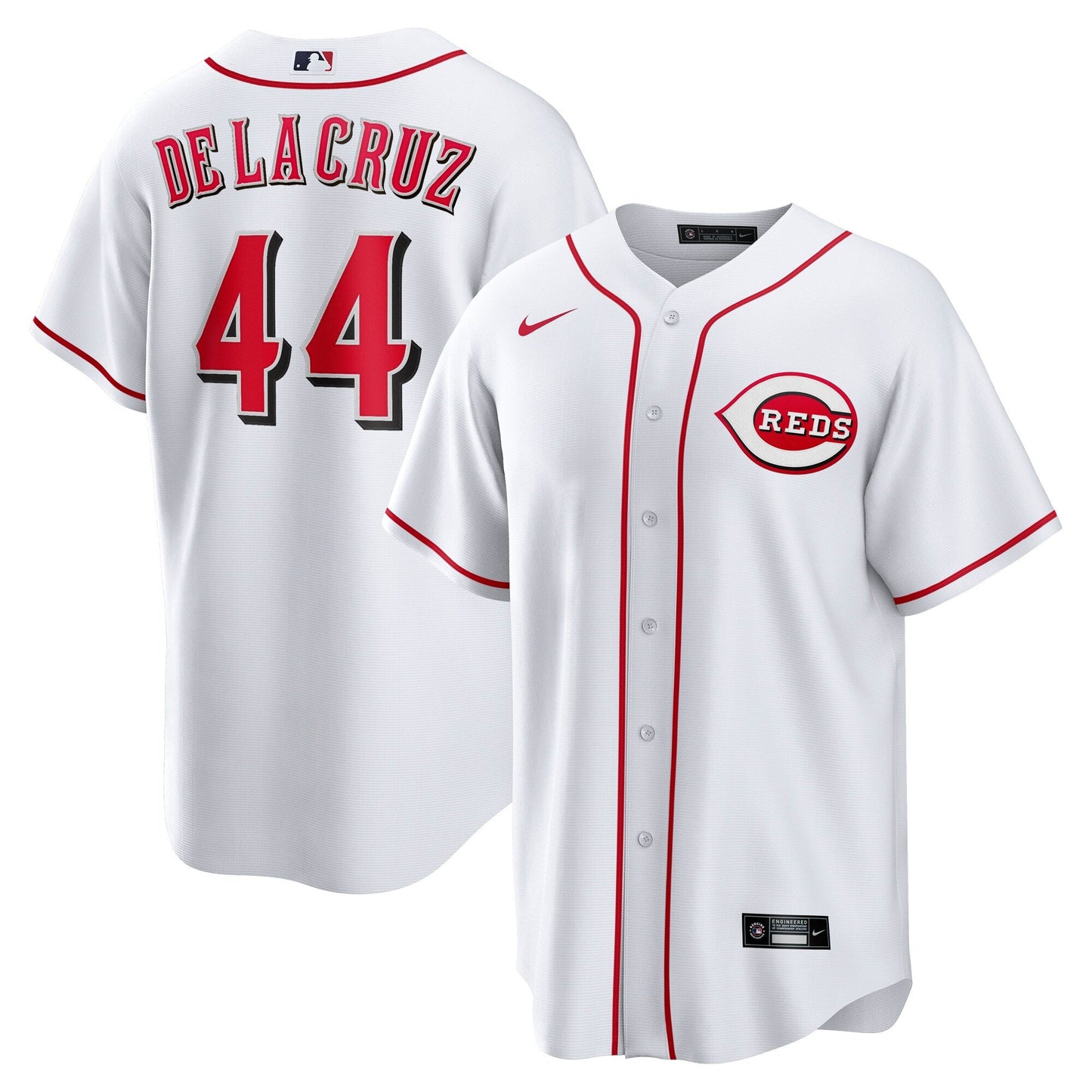 Men s Cincinnati Reds Elly De La Cruz Nike White Home Replica Jersey Official Team Jersey Sports Fan Apparel Official MLB Team Apparel Baseball Fan Ge