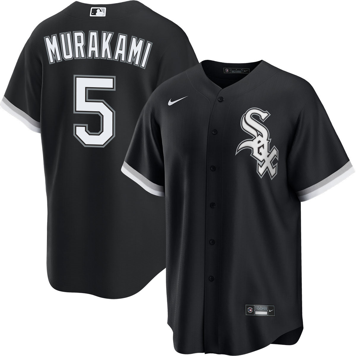Men s Munetaka Murakami Chicago White Sox NIKE Premium Replica Black Alternate Jersey-Pro Tackle Twill Lettering Official Team Jersey Sports Fan Appar