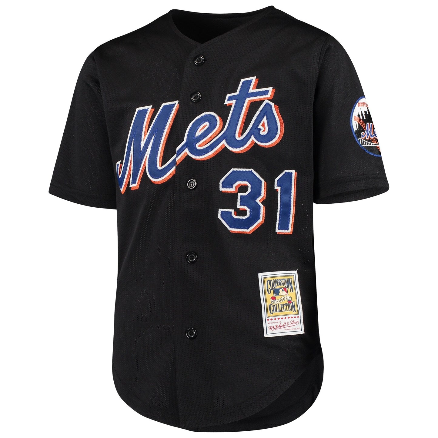 Youth New York Mets Mike Piazza Mitchell And Ness Black Cooperstown Collection Batting Practice Jersey Official Team Jersey Sports Fan Apparel Officia