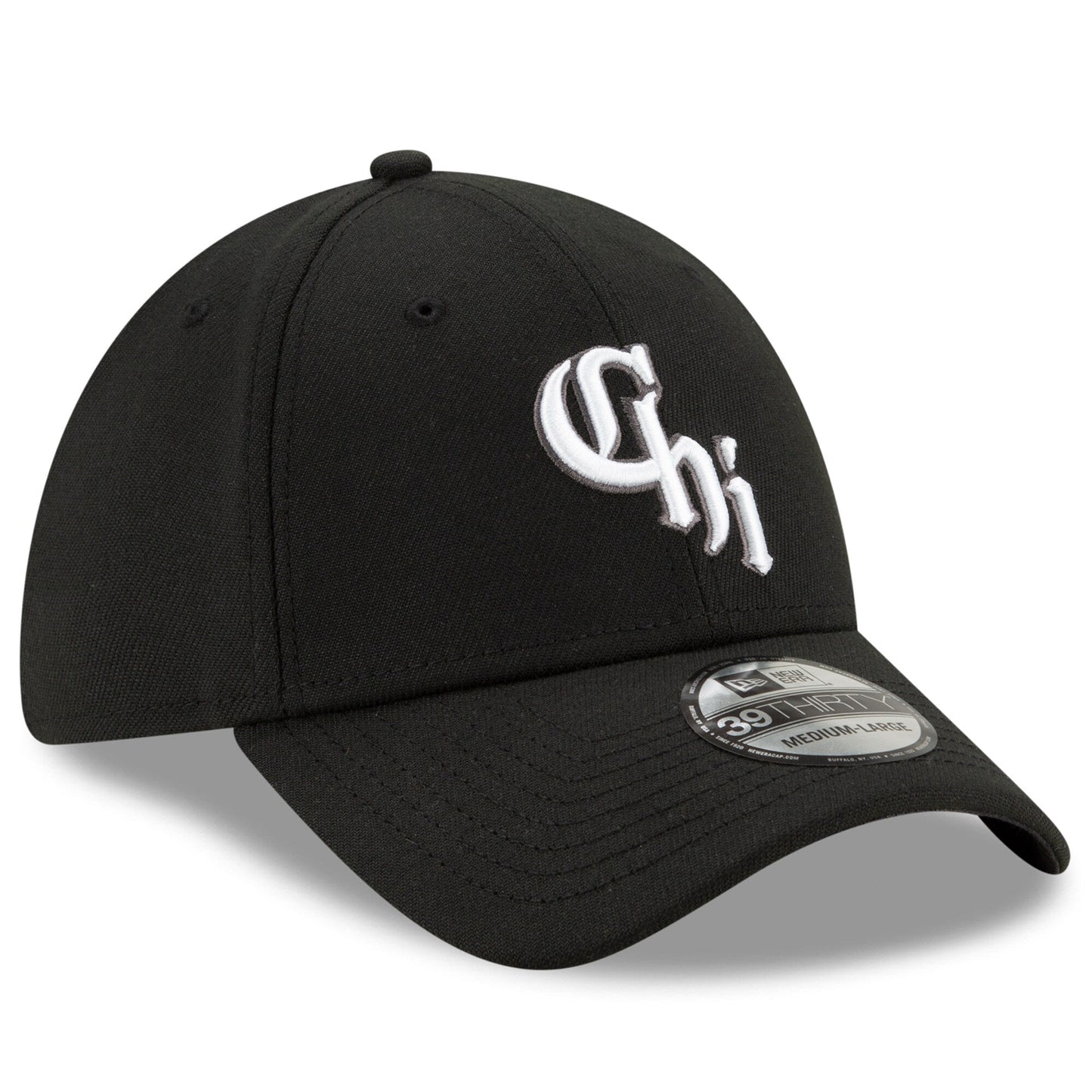Men s Chicago White Sox New Era Black City Connect 39THIRTY Flex Hat Official Team Hat Sports Fan Cap Official MLB Team Hat Baseball Fan Cap