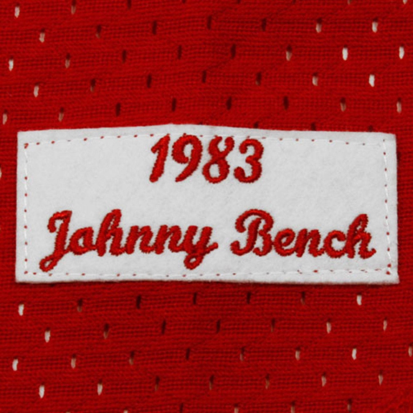 Men s Cincinnati Reds Johnny Bench Mitchell And Ness Red 1983 Authentic Cooperstown Collection Mesh Batting Practice Jersey Official Team Jersey Sport